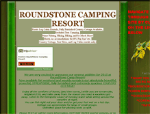 Tablet Screenshot of campingatroundstone.com